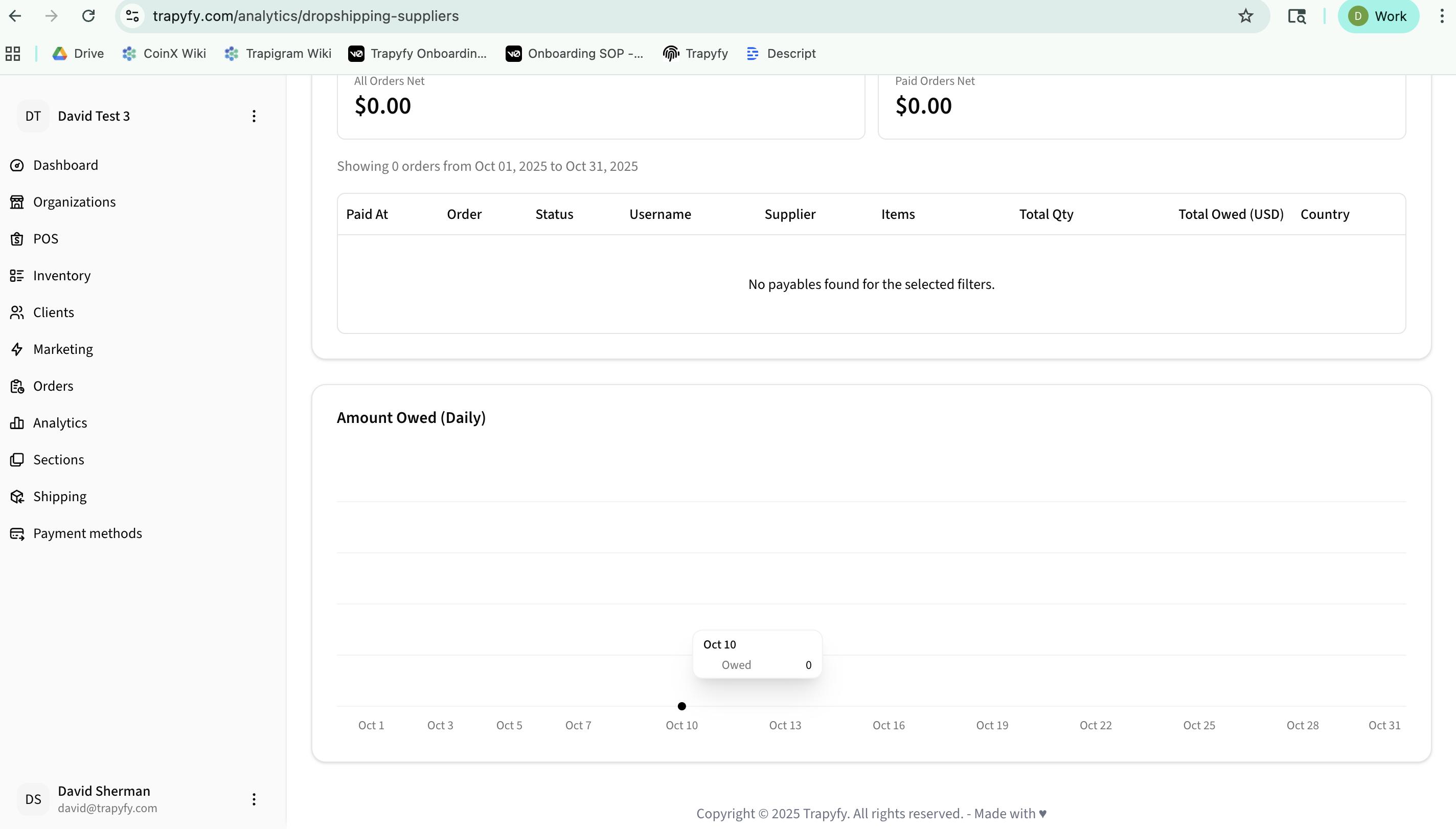 Supplier Payment Details